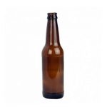 330ml amber beer glass bottle with crown cap