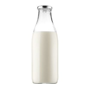Custom printing round 500ml milk glass bottle with lug