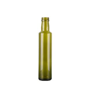250ml round green Olive oil glass bottle
