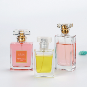 Square 30ml 50ml 100ml glass perfume bottle