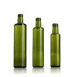 Dorica green glass oil bottle