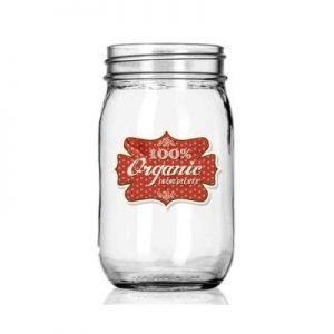 16oz mason glass jar with printing