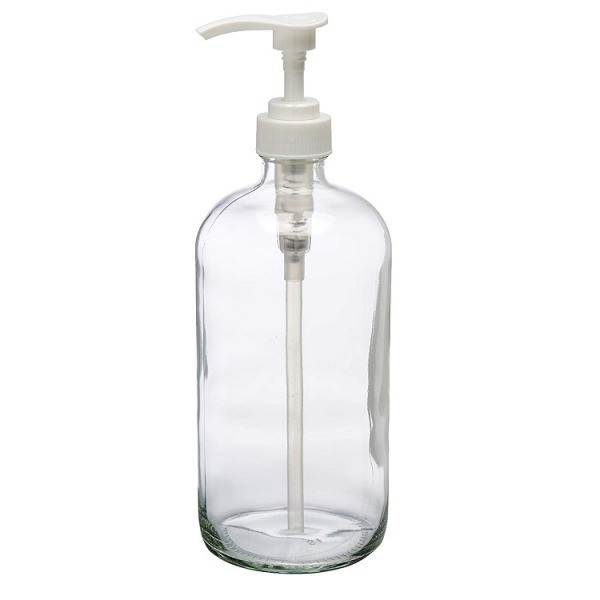 wholesale clear glass bottle for liquid soap