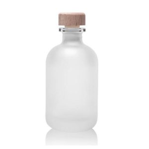 Frosted vodka glass bottle