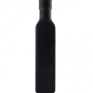 Black square glass olive oil bottle 250ml