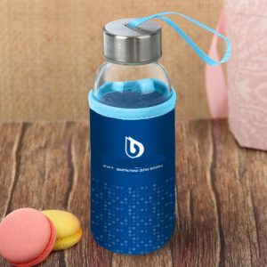 Glass bottle with Neoprene Pouch