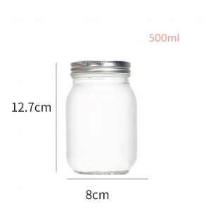 16oz mason glass jar with printing