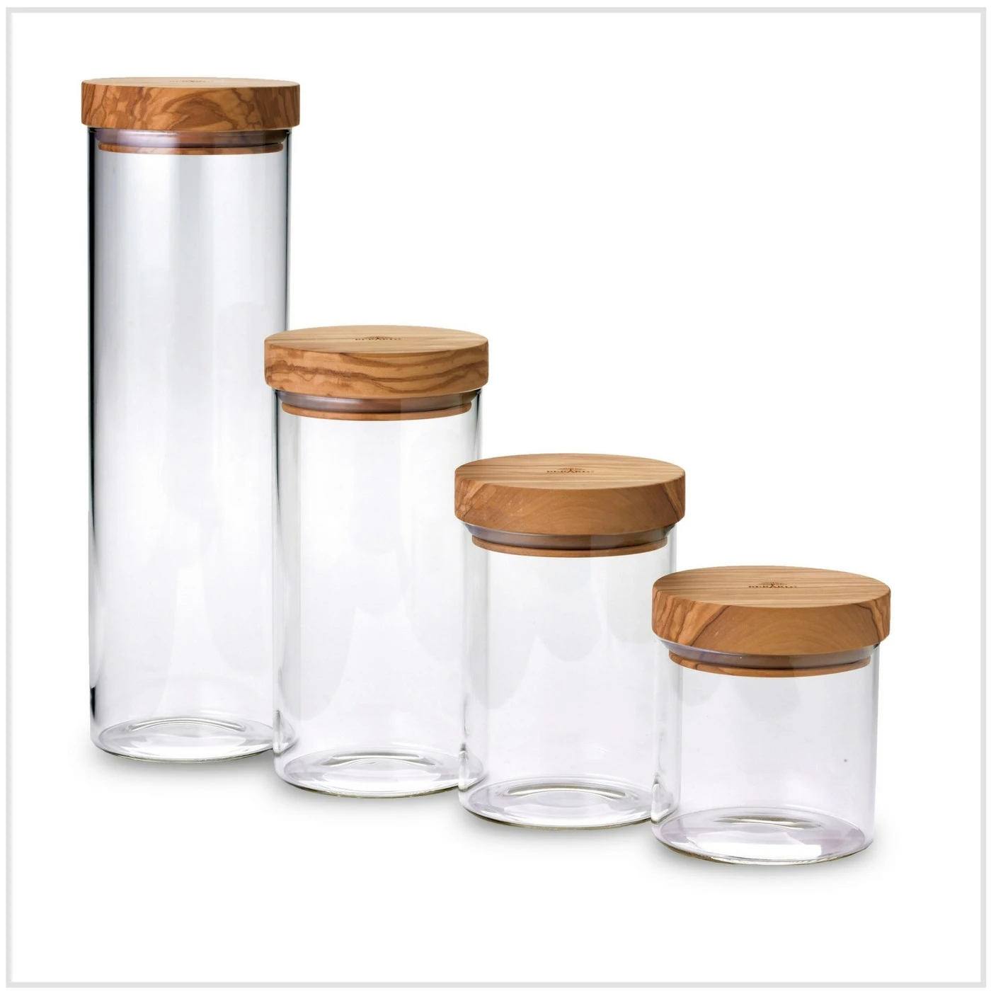 Glass Food Storage Jar Sealed Bamboo Cap – Glass Bottle & Jars 