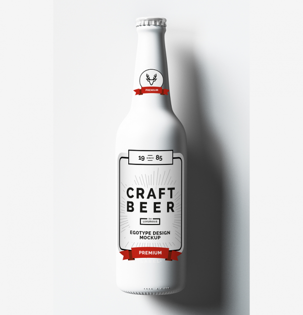 Unique white color glass beer brewery bottle Glass Bottle & Jars