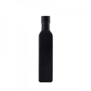 Black square glass olive oil bottle 250ml