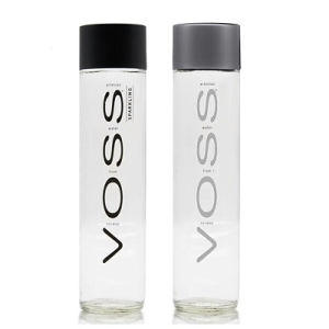 Voss glass water bottle