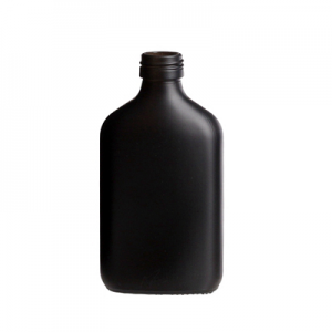 Matt black flat coffee brew glass bottle