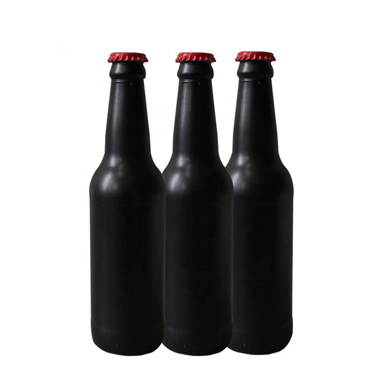 Download Frosted black 330ml beer glass bottle - Glass Bottle & Jars Wholesale - MyEasyGlass