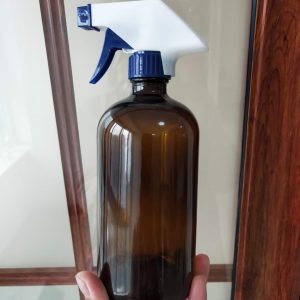 Amber round hand-washing glass bottle