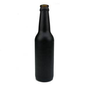 Frosted black 330ml beer glass bottle