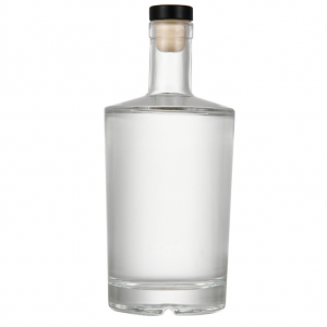 Galileo style vodka glass bottle with cork