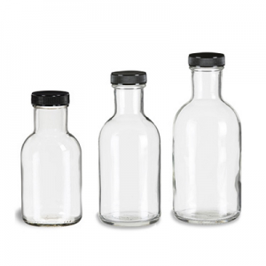 16oz round stout custom glass bottle