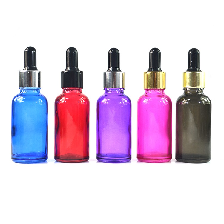 Frosted colored 30ml glass essential oil dropper bottle – Glass Bottle