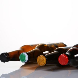 beer bottles with crown caps