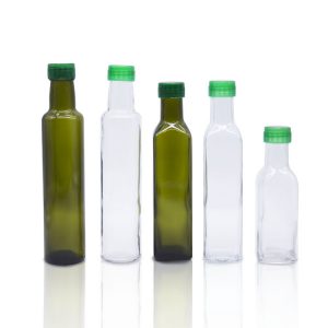 Square 100ml olive oil clear bottle custom label leaking-proof