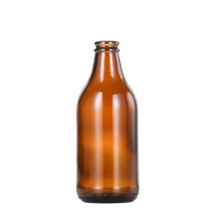 Crown cap 296ml amber beer glass bottle