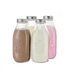 500ml square and round milk glass bottle