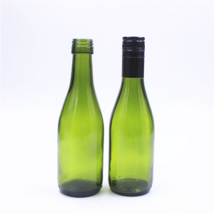 Green 187ml wine glass bottle with Aluminum tamper lid