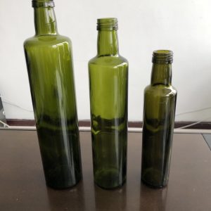 Ins round green 250/500/750ml olive oil bottle custom label