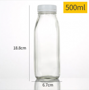 500ml French square bottle plastic caps