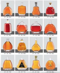 custom shaped liquor bottles