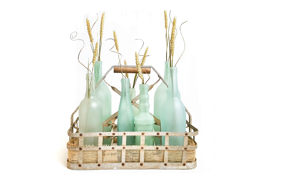 reuse old glass bottles for vase