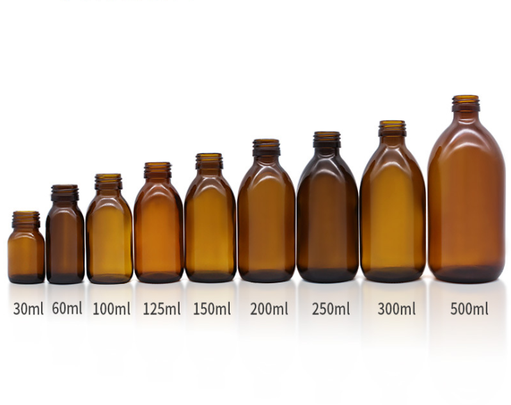Amber 100ml pharmacy liquid glass bottle wholesale Glass bottle