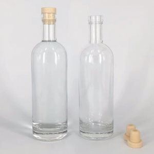 Slim tall 700ml Gin spirit bottle frosted liquor bottle