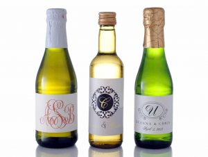 clear and green 187ml wine bottles