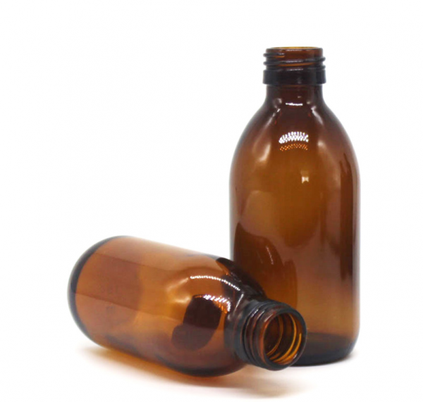 amber syrup glass bottle 200ml