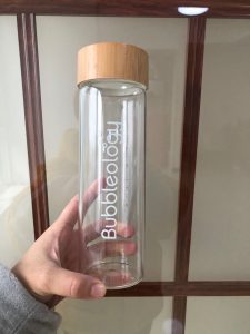 water bottle bamboo cap with one color printing