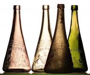  custom shaped glass bottles with embossed logo
