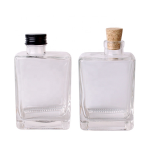 200ml and 300ml square coffee glass bottle two caps