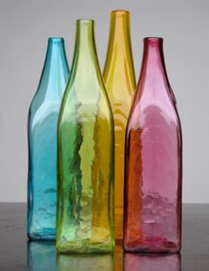 design glass bottle with various bottle colors