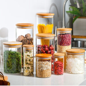 glass storage jars