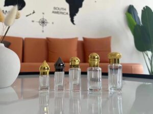 attar bottles with different closures