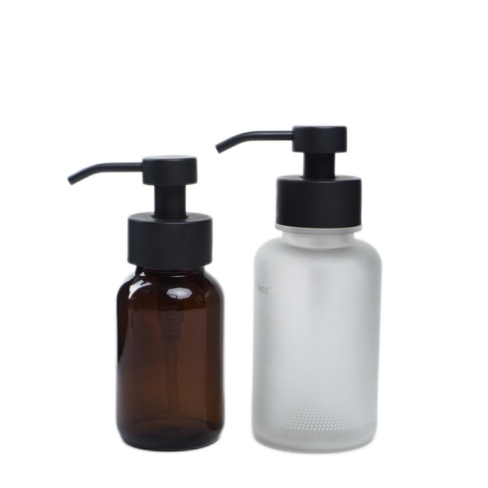 Wide mouth 250ml foam soap glass dispenser with 38mm pump