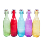 Custom colored glass swing top bottle 500ml 750ml 1000ml