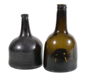 mallet-shaped glass bottles