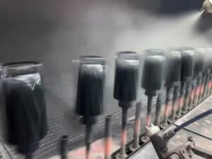 black glass bottles coating