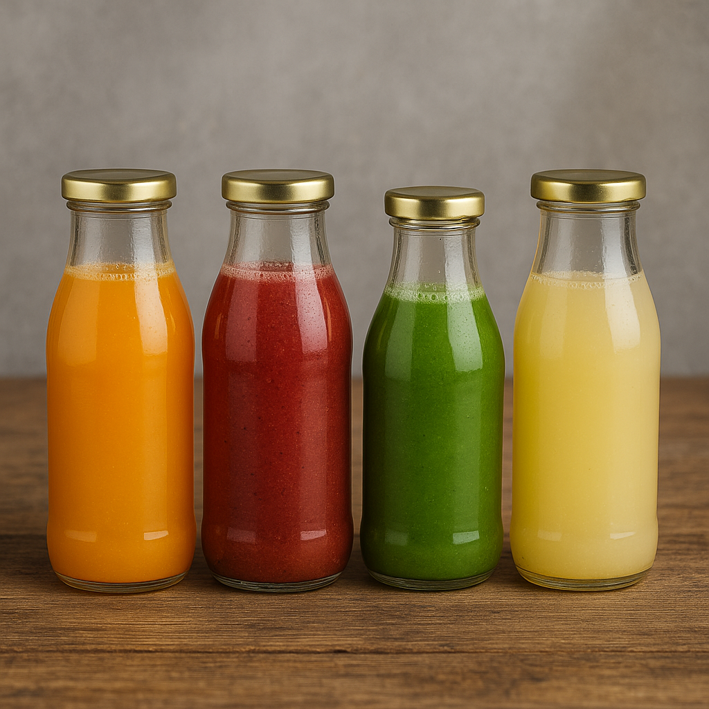 custom glass bottles for juice
