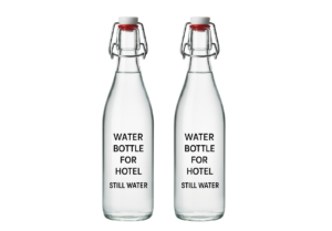water bottles for hospitality use