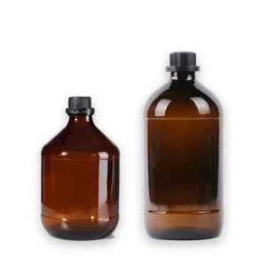 2500 ml Amber Glass Chemical Bottle with Locking Cap