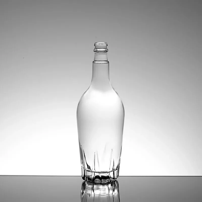 Custom glass bottle with thick glass base