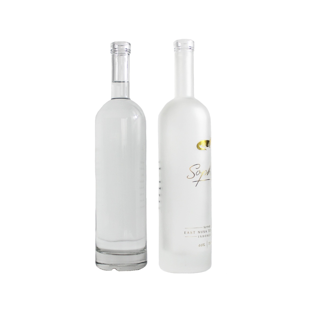 Liquor glass bottles for wholesale and custom branding